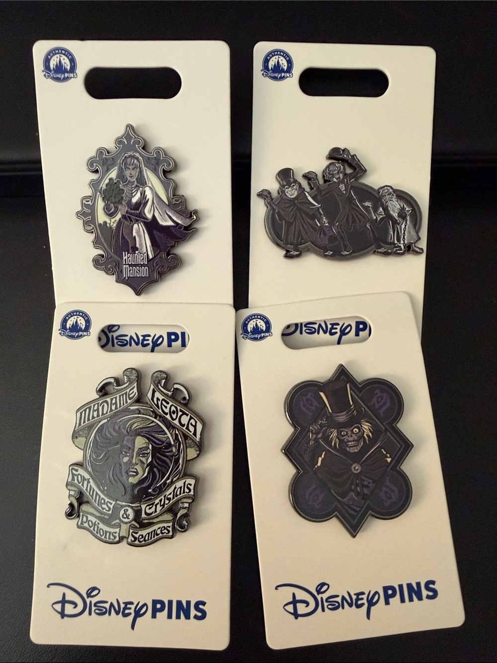 Disney Haunted Mansion Enamel Pin Set in Purple and Black
